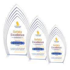 Turello Full Color Blue Peaks Acrylic Trophy - Employee Awards