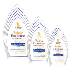 Turello Full Color Blue Peaks Acrylic Trophy - Employee Awards