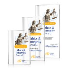 Haverton Full Color Clear Rectangle Acrylic Trophy - Employee Awards