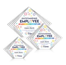 Crawford Full Color Clear Acrylic Trophy - Employee Awards