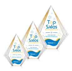 Brantley Full Color Gold Acrylic Trophy - Employee Awards