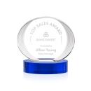 Schaffer on Base Blue Circle Crystal Trophy