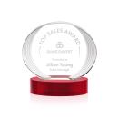 Schaffer on Base Red Circle Crystal Trophy