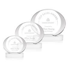Schaffer on Base Fagan Circle Crystal Trophy - Crystal Trophies