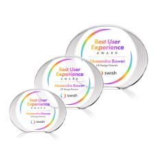 Schaffer Full Color Circle Crystal Trophy - Crystal Trophies