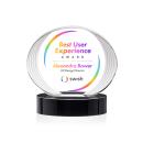 Schaffer Full Color on Base Black Circle Crystal Trophy