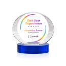 Schaffer Full Color on Base Blue Circle Crystal Trophy