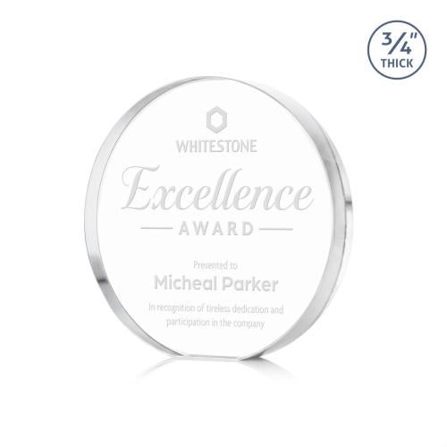 Awards and Plaques - Crystal Trophies - McMahon Clear Circle Crystal Trophy