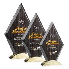 Atridge Slatewood Full Color Gold Wood Trophy - Eco-Friendly Trophies