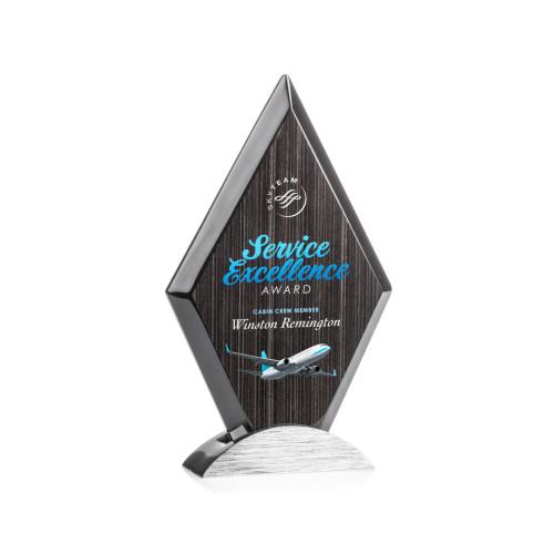 Awards and Plaques - Eco-Friendly Trophies - Atridge Slatewood Full Color Silver Wood Trophy