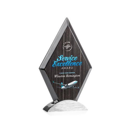 Awards and Plaques - Eco-Friendly Trophies - Atridge Slatewood Full Color Silver Wood Trophy