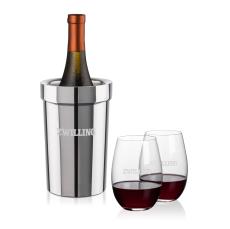 Milano Wine Cooler & Cordero Stemless Wine Set - Wine Glasses