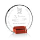 Crowder Red Circle Crystal Trophy