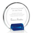 Crowder Blue Circle Crystal Trophy