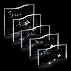 Hannah Crescent Crystal Trophy - Crystal Trophies