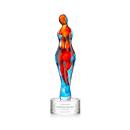 Venus on Round Base Clear Glass Trophy