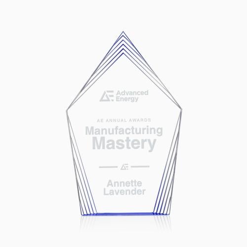 Awards and Plaques - Acrylic Trophies - Grayson Blue Peaks Acrylic Trophy