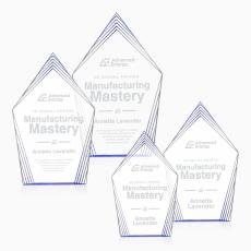 Grayson Blue Peaks Acrylic Trophy - Employee Awards