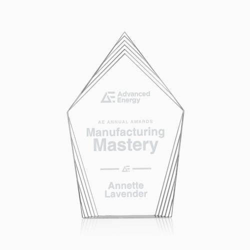 Awards and Plaques - Acrylic Trophies - Grayson Clear Peaks Acrylic Trophy