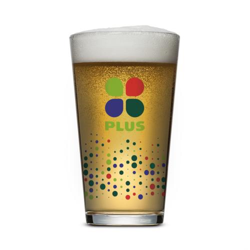 Custom Barware Glasses - Beer Glasses - Hinton Pub Glass - Full Color