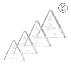 Arriaga Triangle Clear Crystal Trophy - Employee Awards