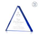 Arriaga Triangle Blue Pyramid Crystal Trophy