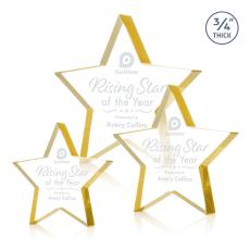 Esna Star Gold Crystal Trophy - Crystal Star Trophies