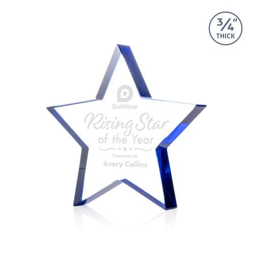 Awards and Plaques - Crystal Trophies - Esna Star Blue Crystal Trophy