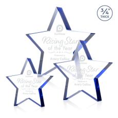 Esna Star Blue Crystal Trophy - Crystal Trophies