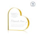 Davina Heart Gold Unique Crystal Trophy