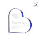 Davina Heart Blue Unique Crystal Trophy