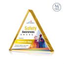 Arriaga Triangle Full Color Gold Pyramid Crystal Trophy