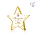 Esna Star Full Color Gold Crystal Trophy