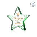Esna Star Full Color Green Crystal Trophy