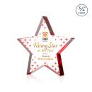 Esna Star Full Color Red Crystal Trophy