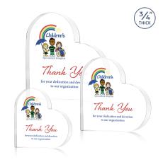 Davina Heart Full Color Clear Unique Crystal Trophy - Crystal Trophies