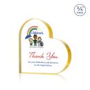 Davina Heart Full Color Gold Unique Crystal Trophy