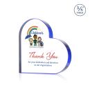 Davina Heart Full Color Blue Unique Crystal Trophy