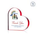 Davina Heart Full Color Red Unique Crystal Trophy