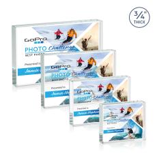 Kimble Full Color Paperweight - Starfire - Crystal Trophies