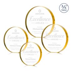 McMahon Gold Circle Crystal Trophy - Employee of the Month