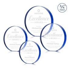 McMahon Blue Circle Crystal Trophy - Employee of the Month