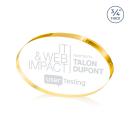 Barlow Oval Gold Circle Crystal Trophy