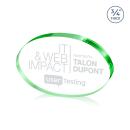 Barlow Oval Green Circle Crystal Trophy