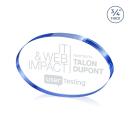 Barlow Oval Blue Circle Crystal Trophy