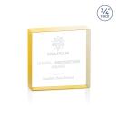 Upton Square Gold Square / Cube Crystal Trophy