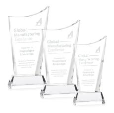Burnett on Helton Base Clear Peaks Crystal Trophy - Crystal Trophies
