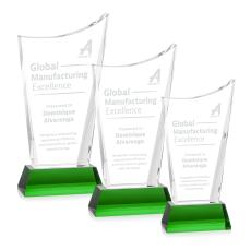 Burnett on Helton Base Green Peaks Crystal Trophy - Crystal Trophies