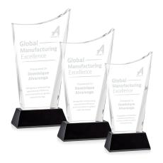 Burnett on Helton Base Black Peaks Crystal Trophy - Crystal Trophies
