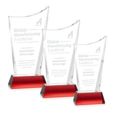 Burnett on Helton Base Red Peaks Crystal Trophy - Crystal Trophies